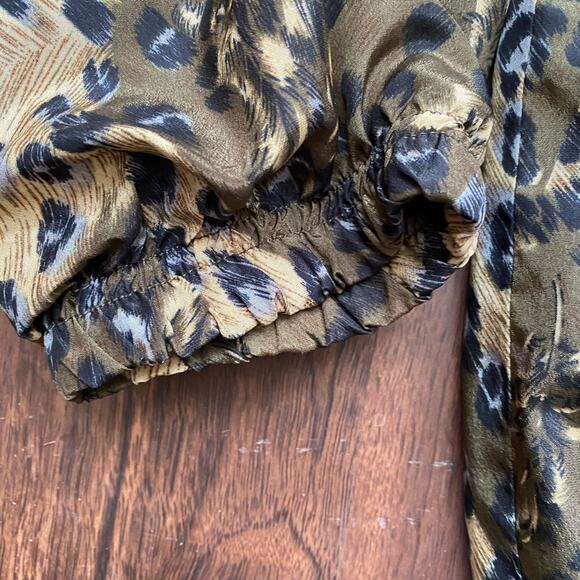Active Studio Vintage Camo Pattern Jacket Size Extra Large Zip Front Elastic Hem - Picture 7 of 10